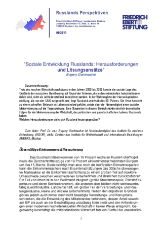 Soziale Entwicklung Russlands